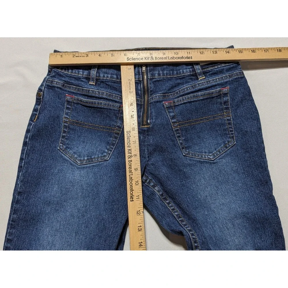 VTG TOMMY JEANS BACKWARDS Women Juniors 11‎ Stretch Denim Blue Jeans RARE